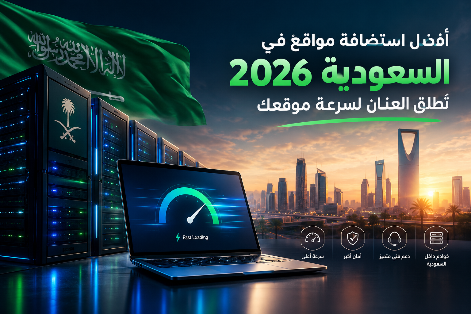 أفضل استضافة مواقع في السعودية 2026 – سيرفرات محلية تُطلق العنان لسرعة موقعك